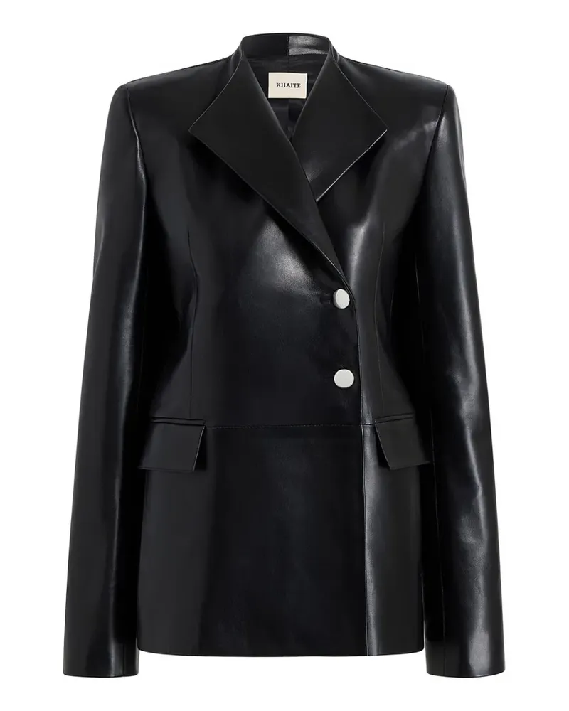 KHAITE Lederjacke mit Knopfleiste - Schwarz Schwarz