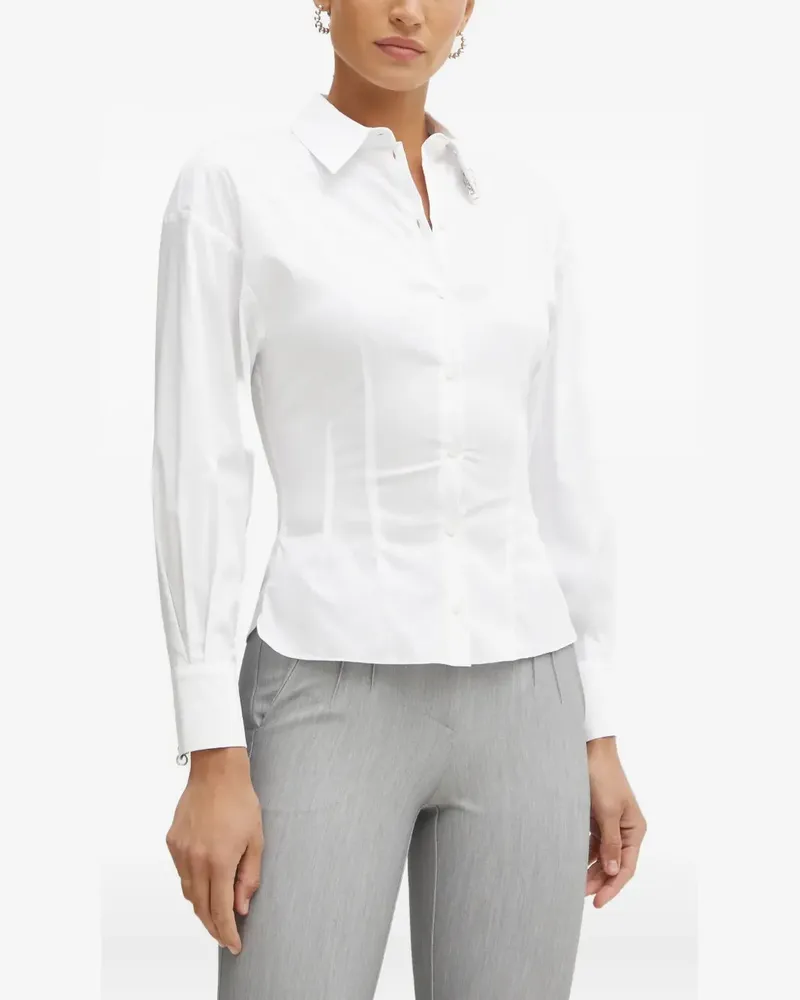 Patrizia Pepe Hemd mit Ringdetail - Weiß Weiß