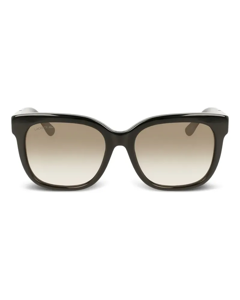 Lacoste Sonnenbrille mit eckigem Gestell - Schwarz Schwarz