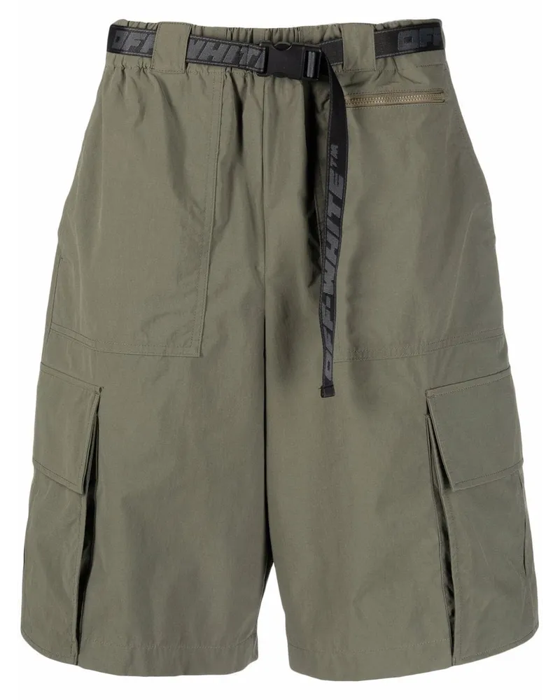 OFF-WHITE Cargo-Shorts mit Industrial-Gürtel - Grün Grün