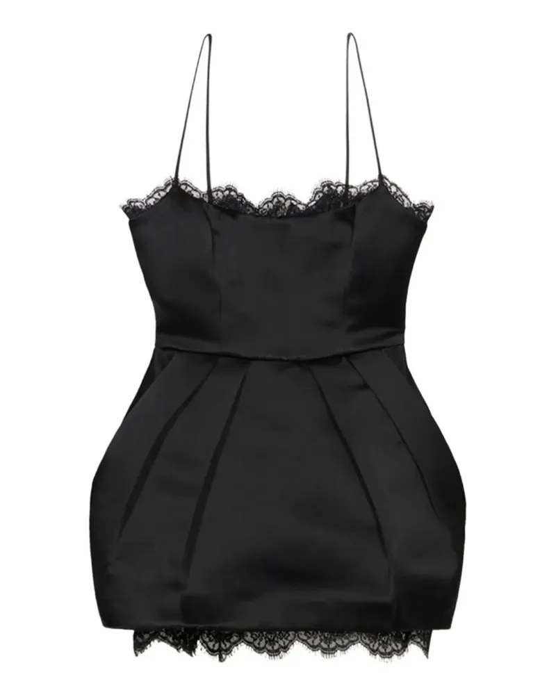 Blumarine Ballonkleid mit Spitzenbesatz - Schwarz Schwarz