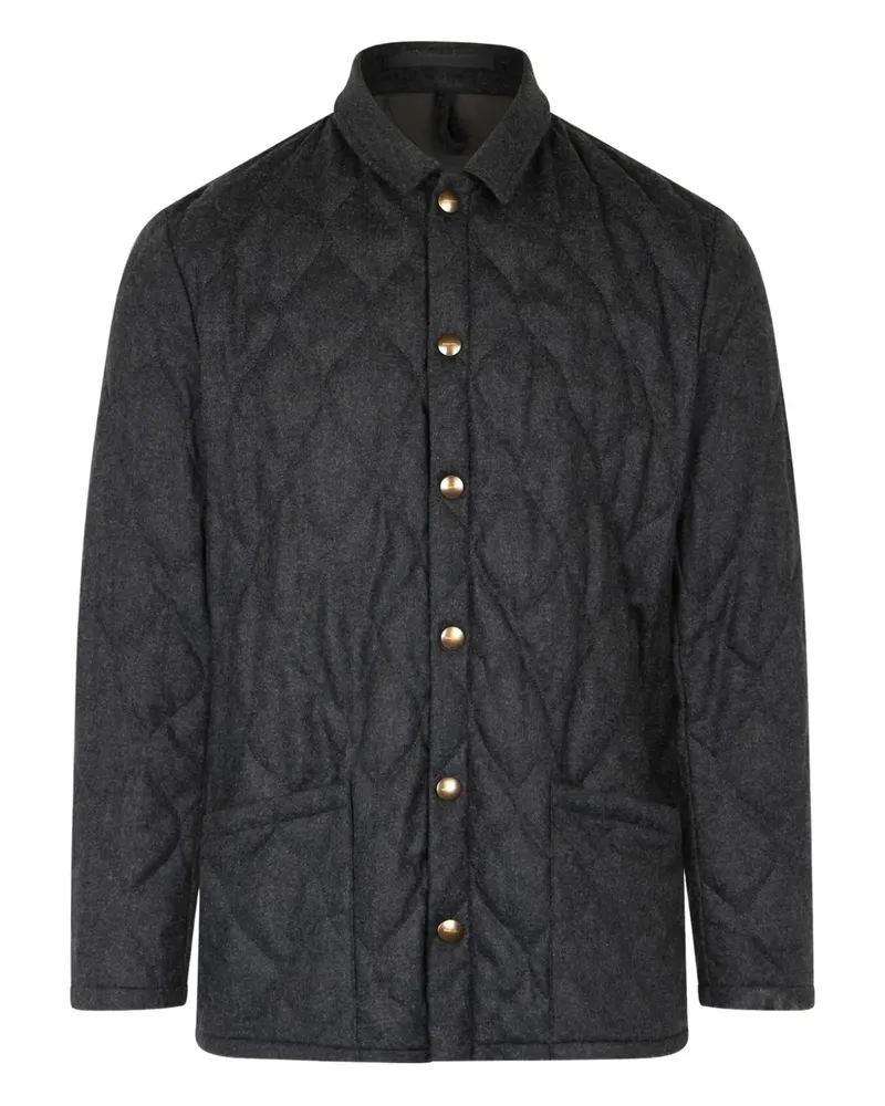 Boglioli Gesteppte Jacke mit Rautenmuster - Grau Grau