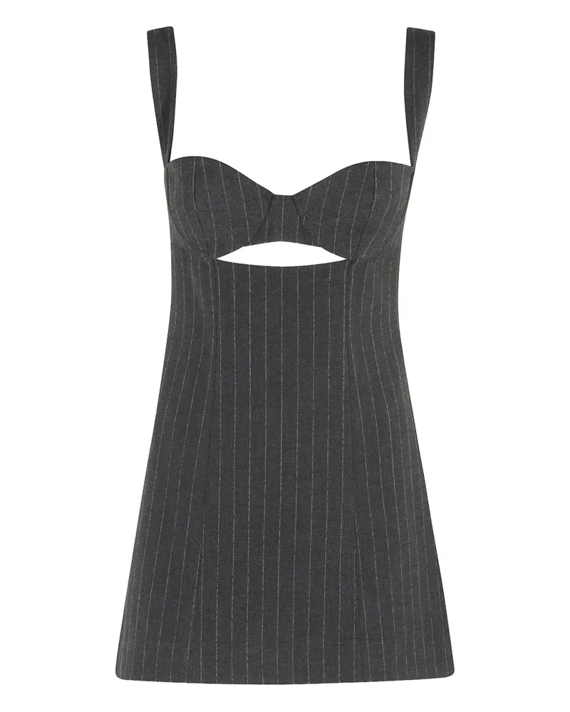 Retrofête Ariya Minikleid mit Nadelstreifen - Grau Grau