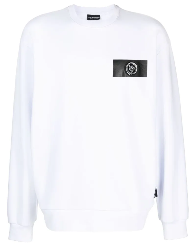 Philipp Plein Sweatshirt mit Logo-Patch - Weiß Weiß