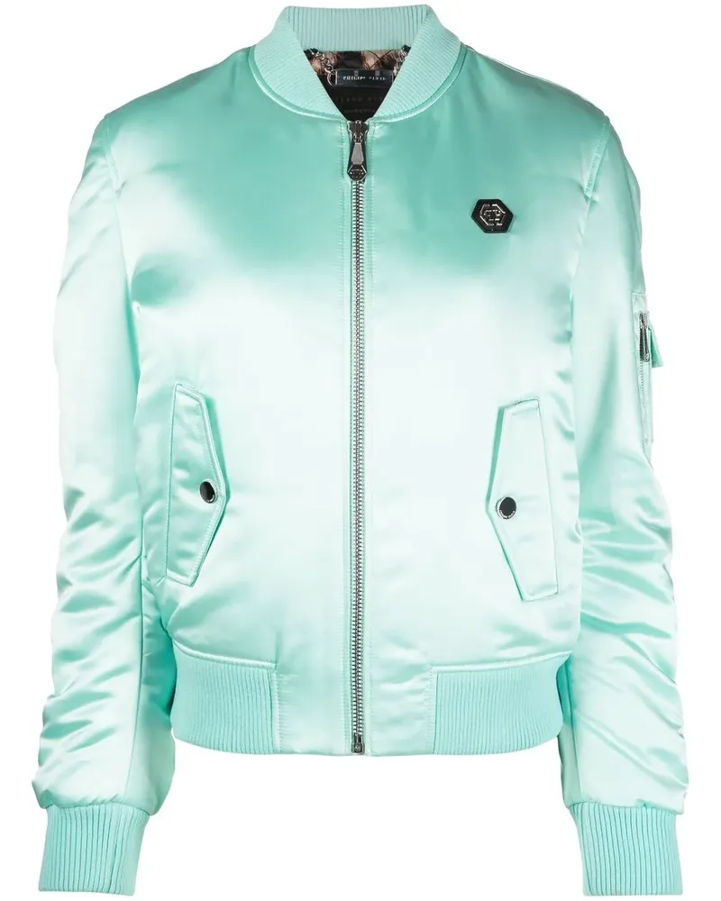 Philipp Plein Bomberjacke im Oversized-Look - Blau Blau