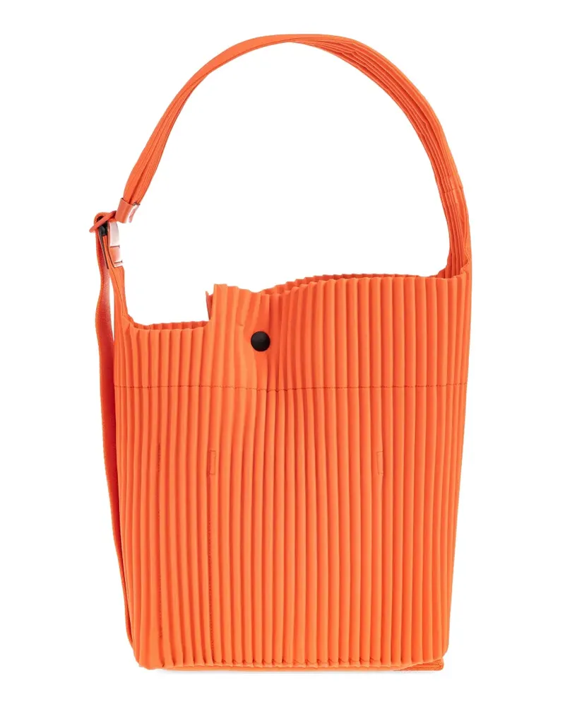 Issey Miyake Plissierte Schultertasche - Orange Orange