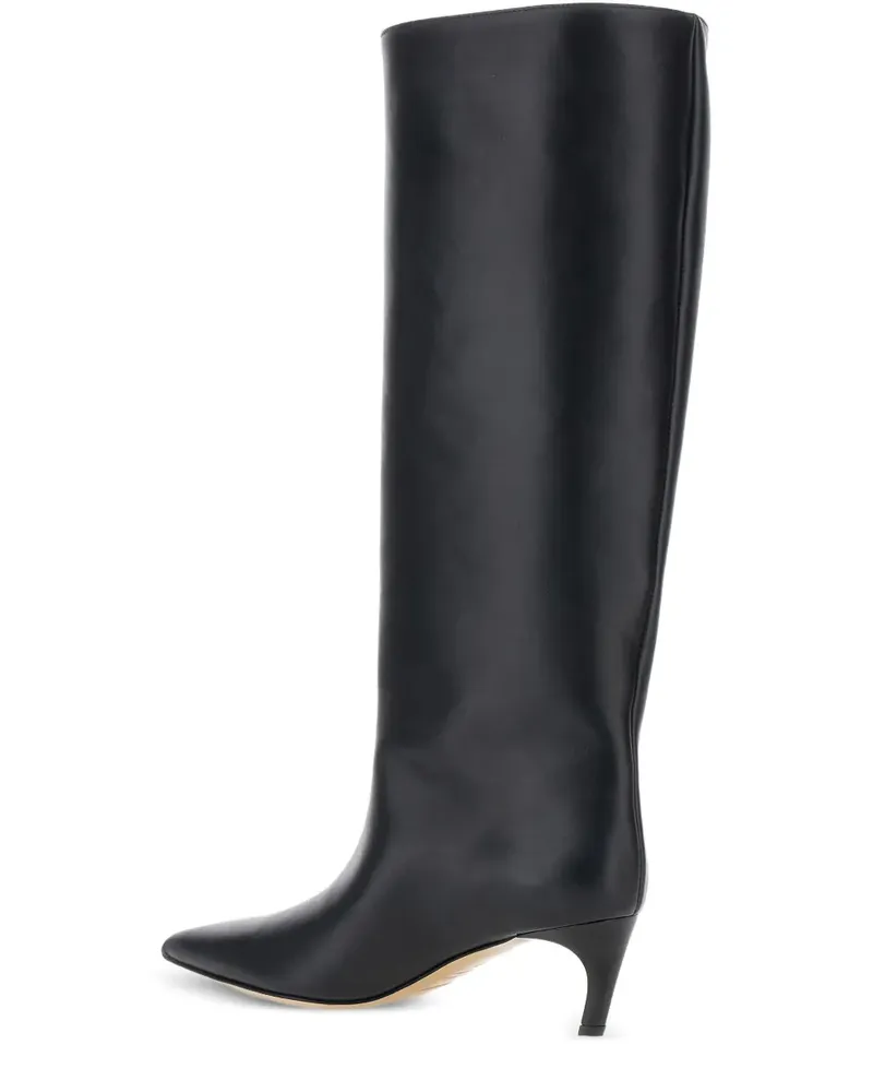 Semicouture Kniehohe Stiefel mit spitzer Kappe - Schwarz Schwarz