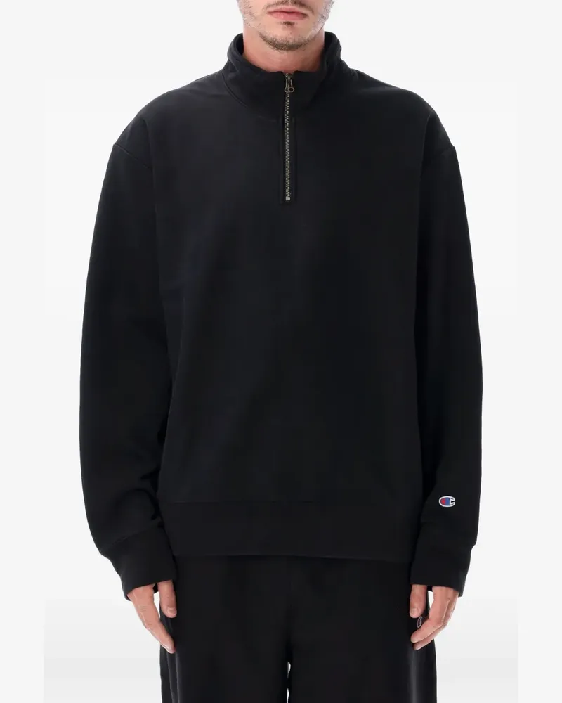 Champion Sweatshirtjacke mit Logo-Patch - Schwarz Schwarz