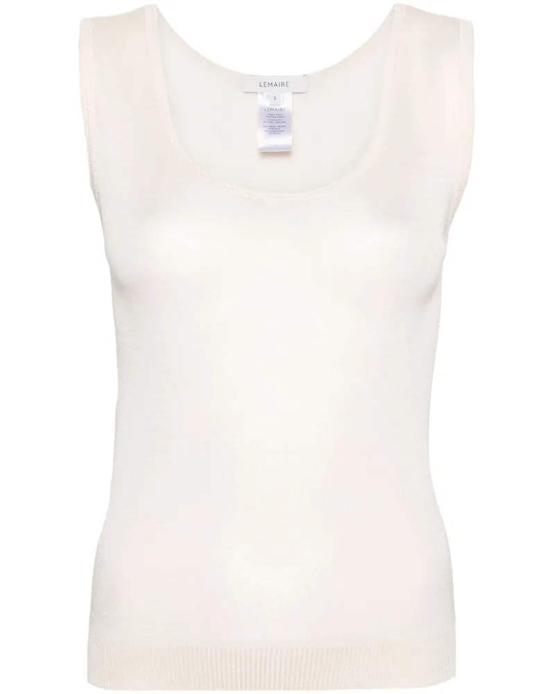 Christophe Lemaire Semi-transparentes Tanktop ohne Nähte - Nude Nude