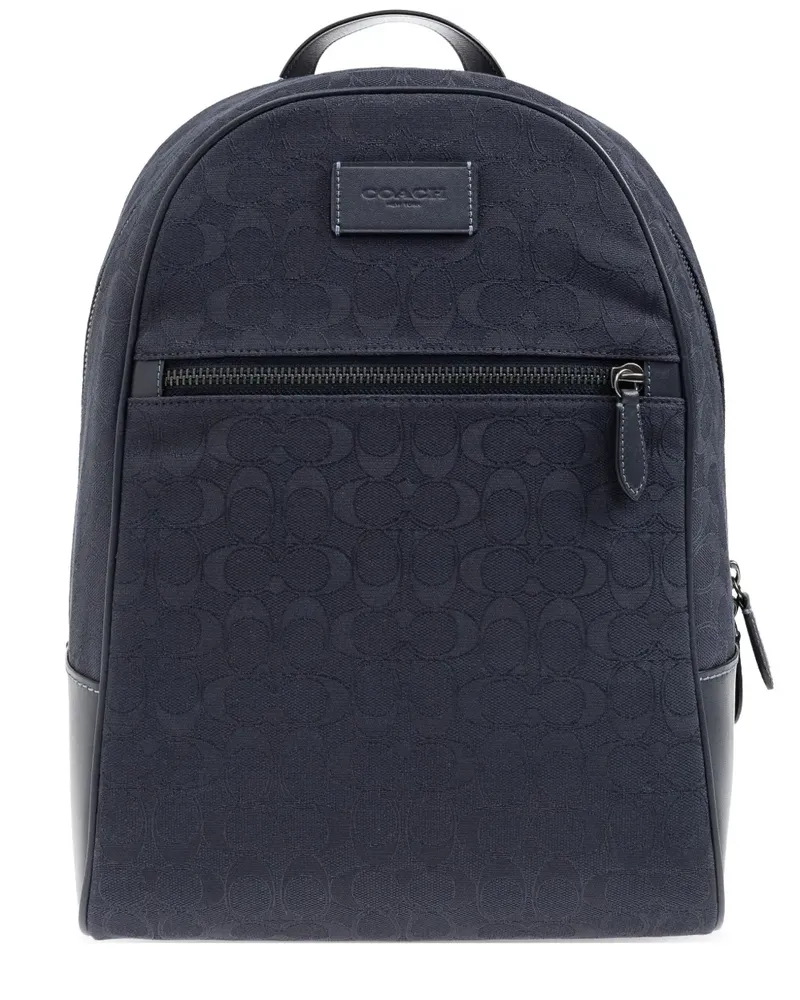 Coach Rucksack mit Monogramm - Blau Blau