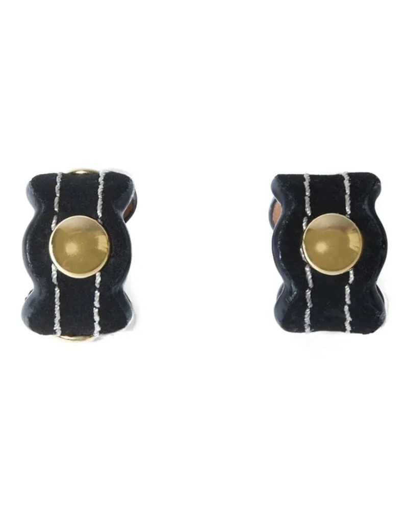 Emilio Pucci One Open-Band-Ringe (Set aus zwei Schwarz
