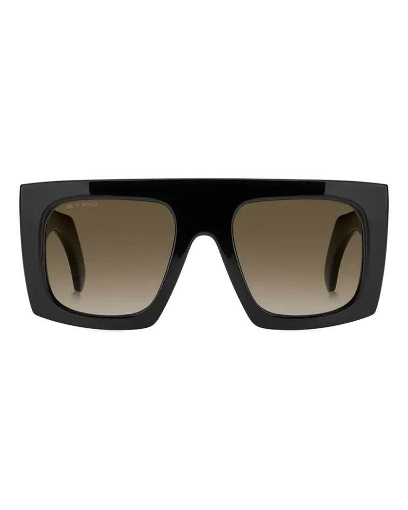 Etro Screen rectangle-frame sunglasses - Schwarz Schwarz