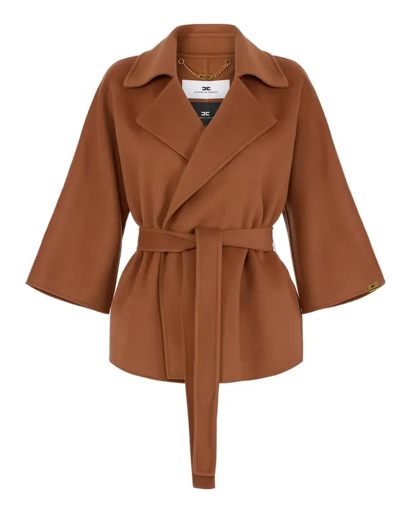 Elisabetta Franchi belted coat - Braun Braun