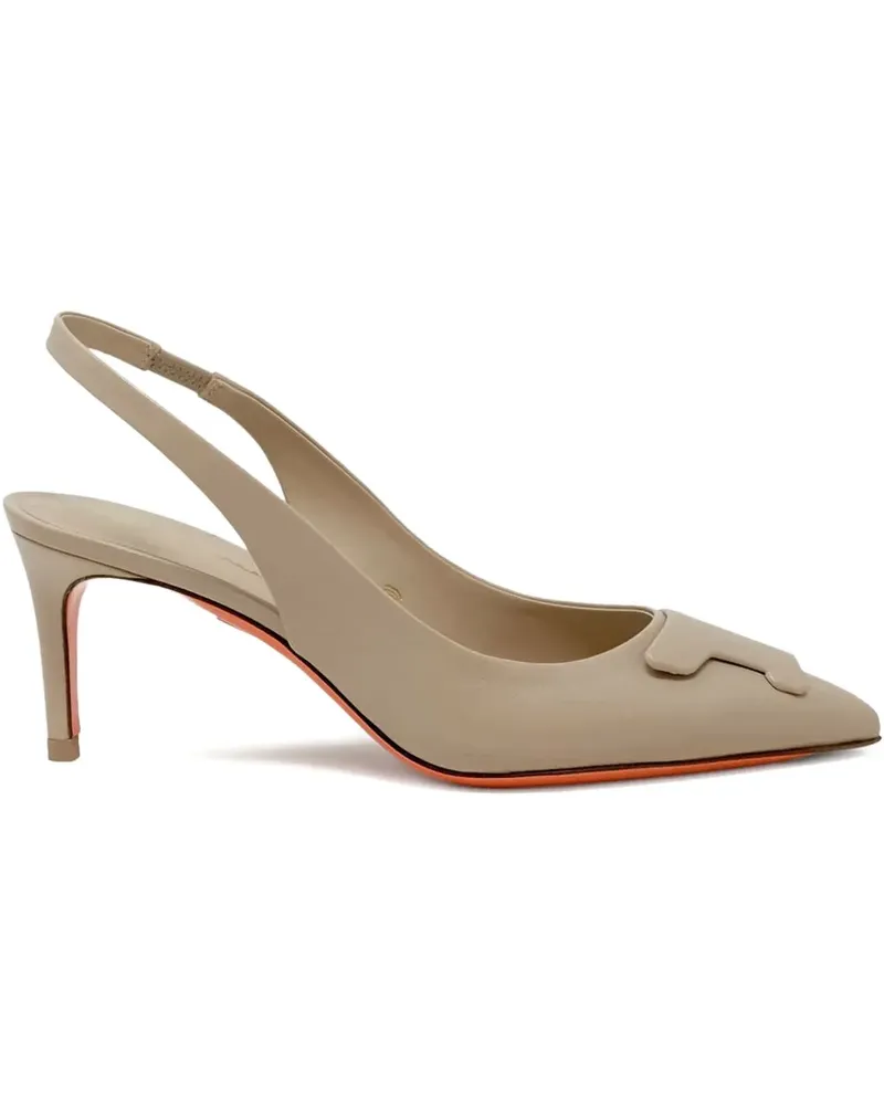 Santoni Pumps mit Slingback-Riemen - Nude Nude