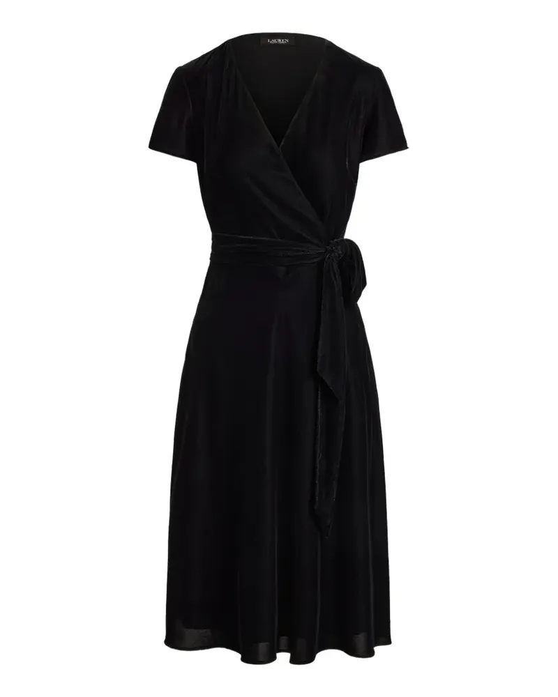 Ralph Lauren Karla Midikleid aus Samt - Schwarz Schwarz