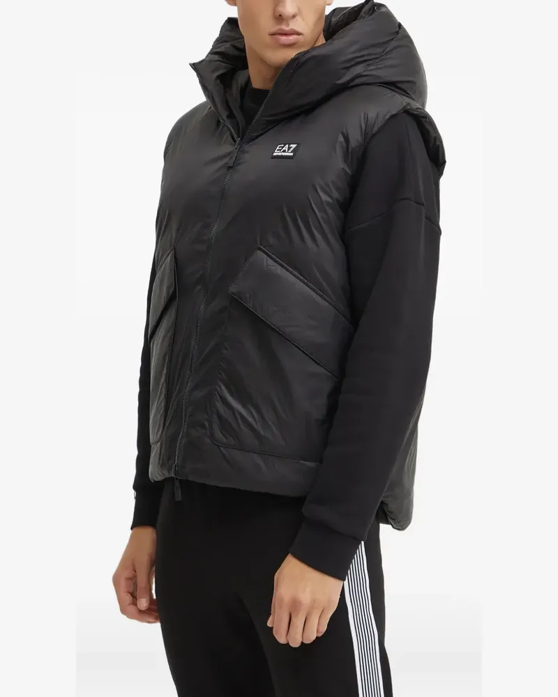 EA7 hooded padded jacket - Schwarz Schwarz