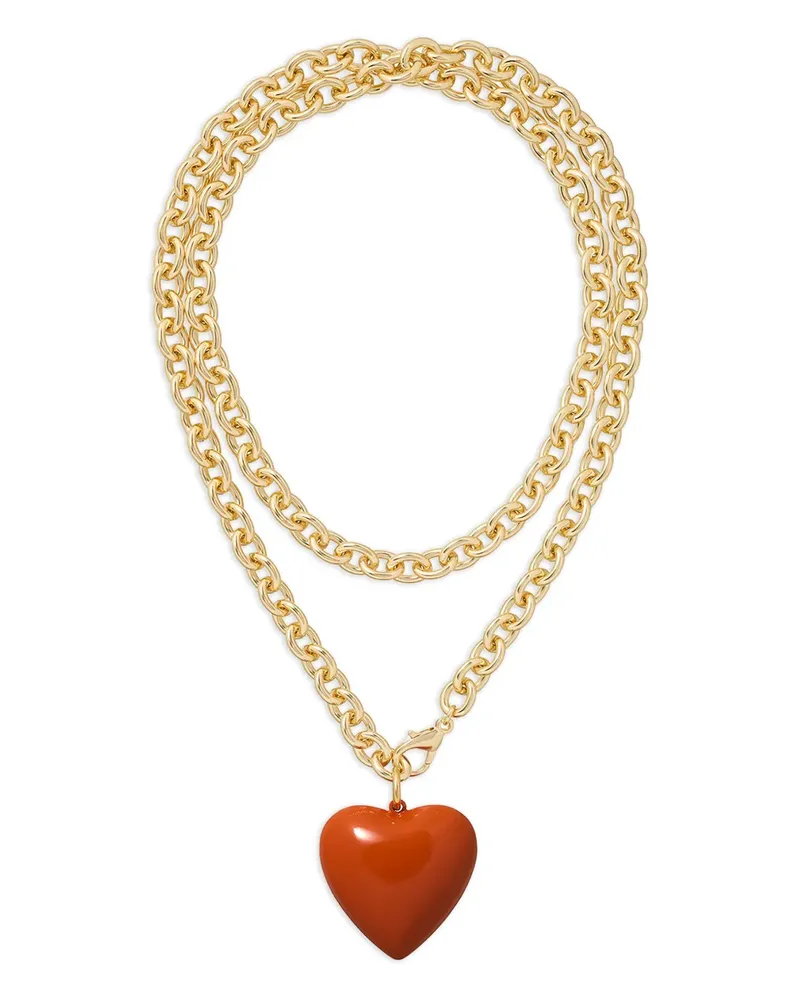Roxanne Assoulin The Big Puffy Halskette mit Herzanhänger - Gold Gold