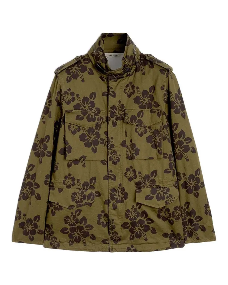 ASPESI Minifield floral-print jacket - Grün Grün