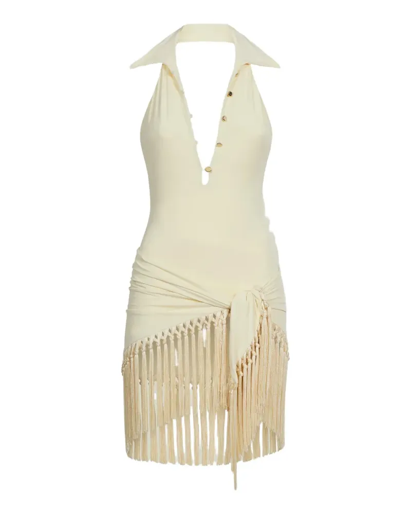Taller Marmo Grand Tropicana fringed-detail swimsuit - Nude Nude