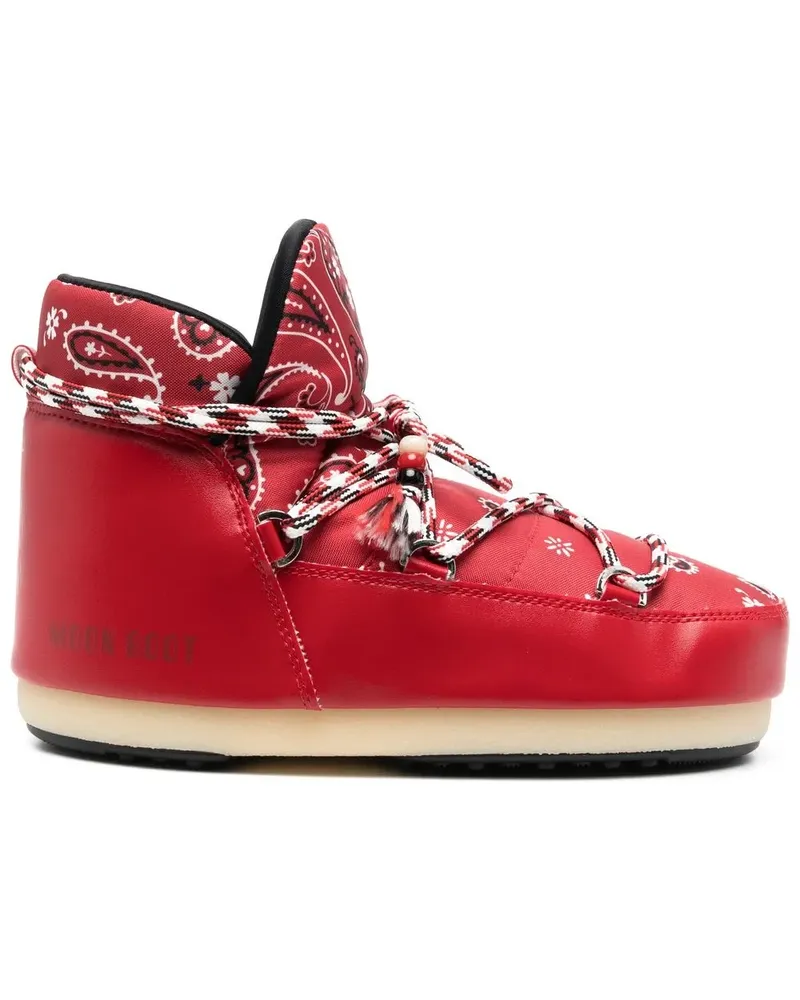 Alanui Schneestiefel mit Bandana-Print - Rot Rot
