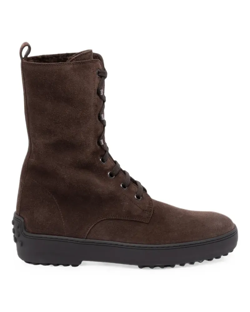 TOD'S Winter Gommino ankle boots in suede - Braun Braun