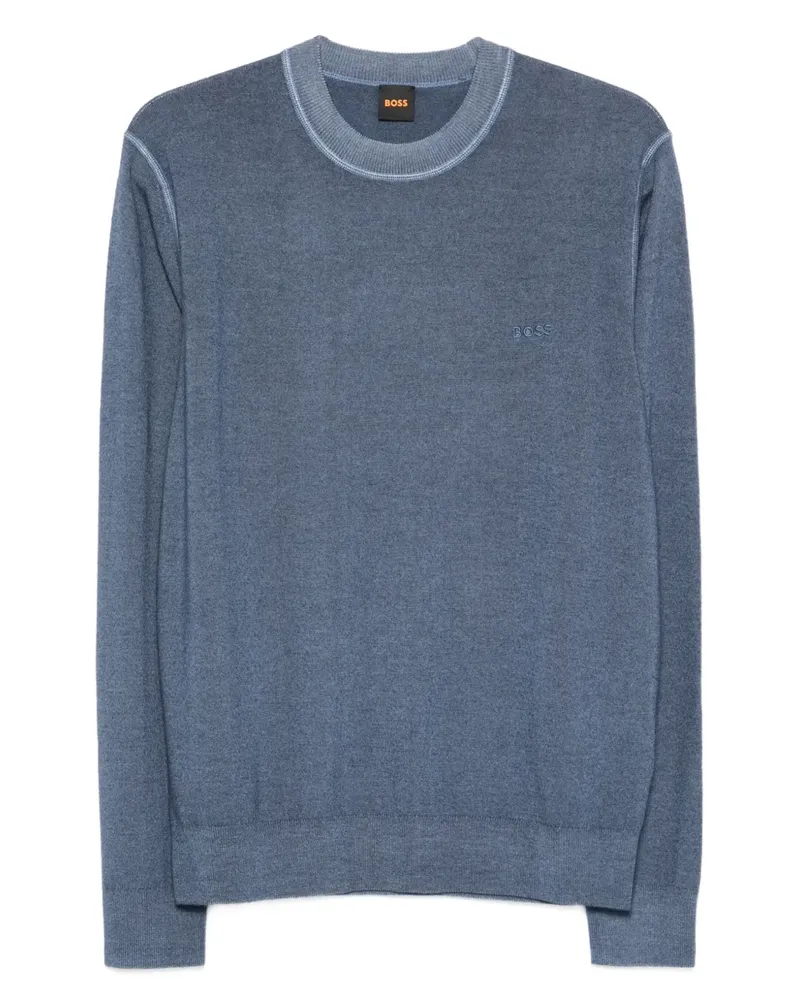 HUGO BOSS Pullover mit Stickerei - Blau Blau