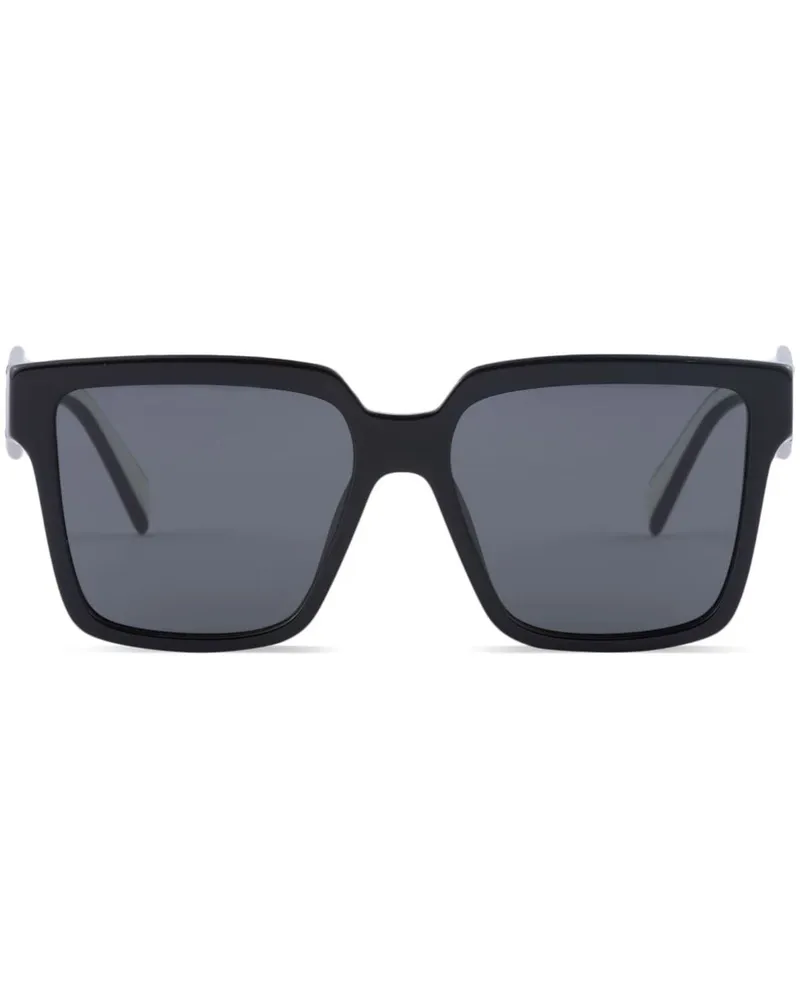 Prada Sonnenbrille mit eckigem Gestell - Schwarz Schwarz