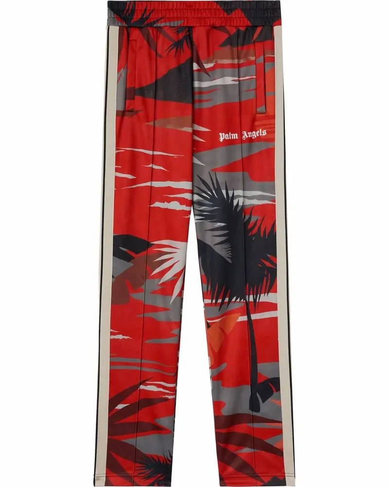 Palm Angels Jogginghose mit Hawaii-Print - Rot Rot