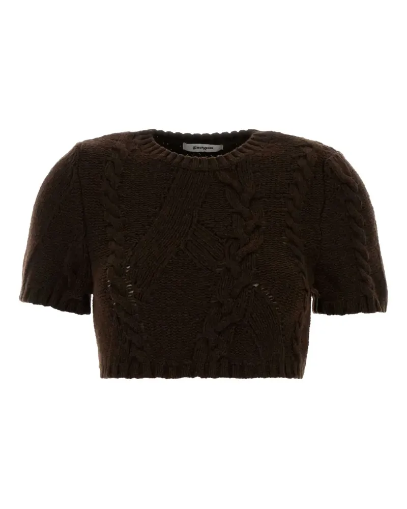 GIMAGUAS Julita T-Shirt mit Zopfmuster - Braun Braun