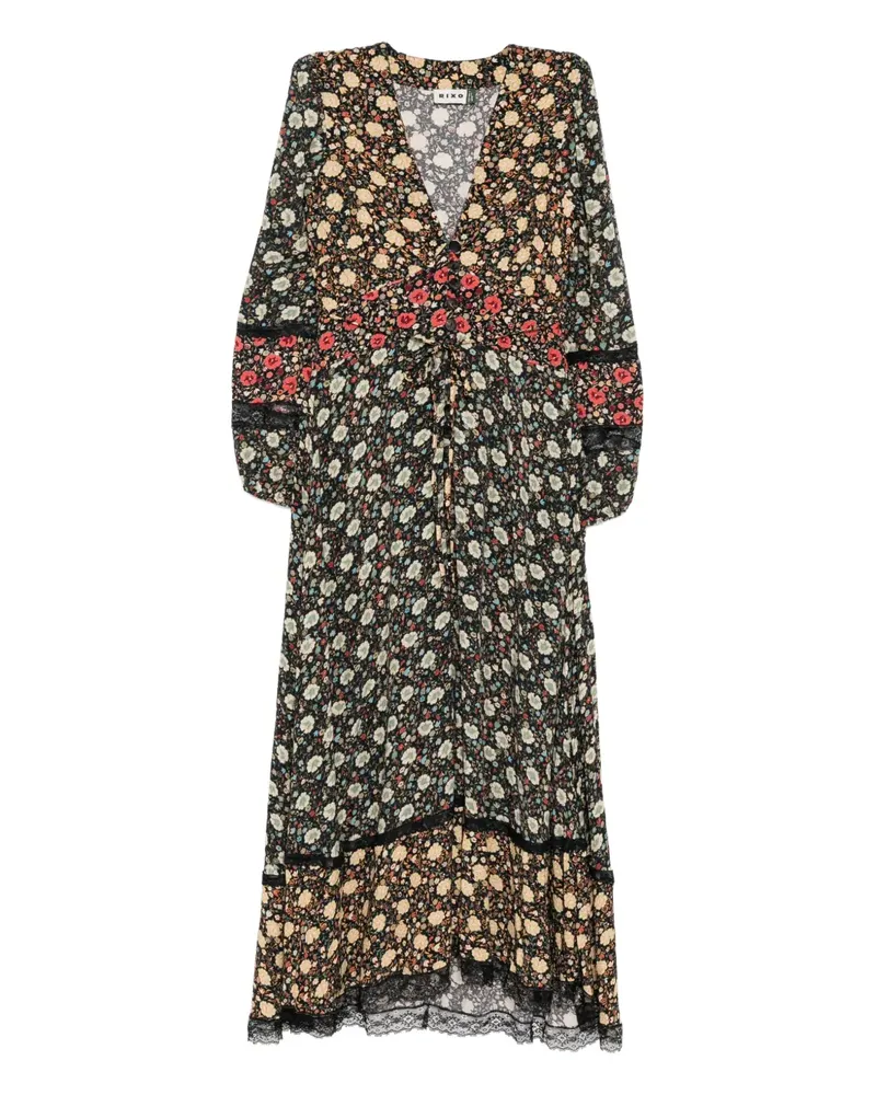 RIXO Eva Kleid - Schwarz Schwarz