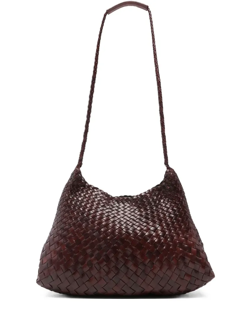 Dragon Diffusion woven leather satchel - Braun Braun