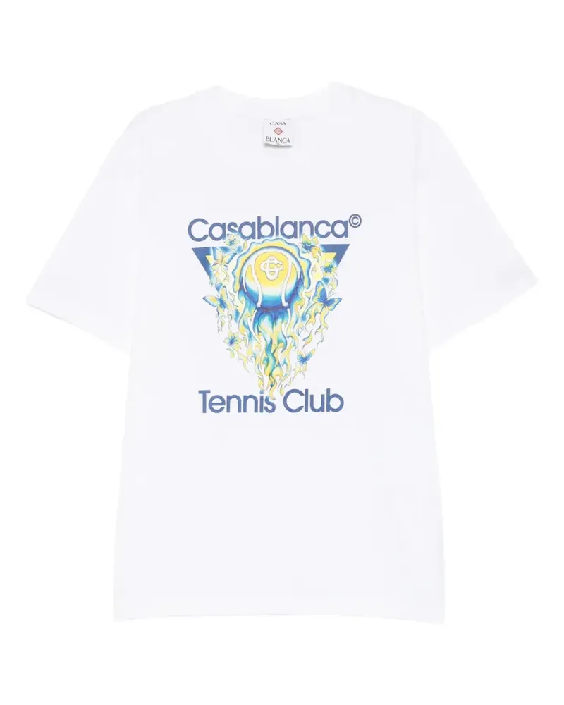 Casablanca Paris T-Shirt mit grafischem Print - Weiß Weiß