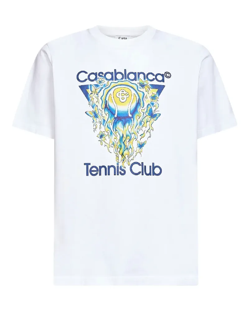 Casablanca Paris Tennis Club graphic-print T-shirt - Weiß Weiß