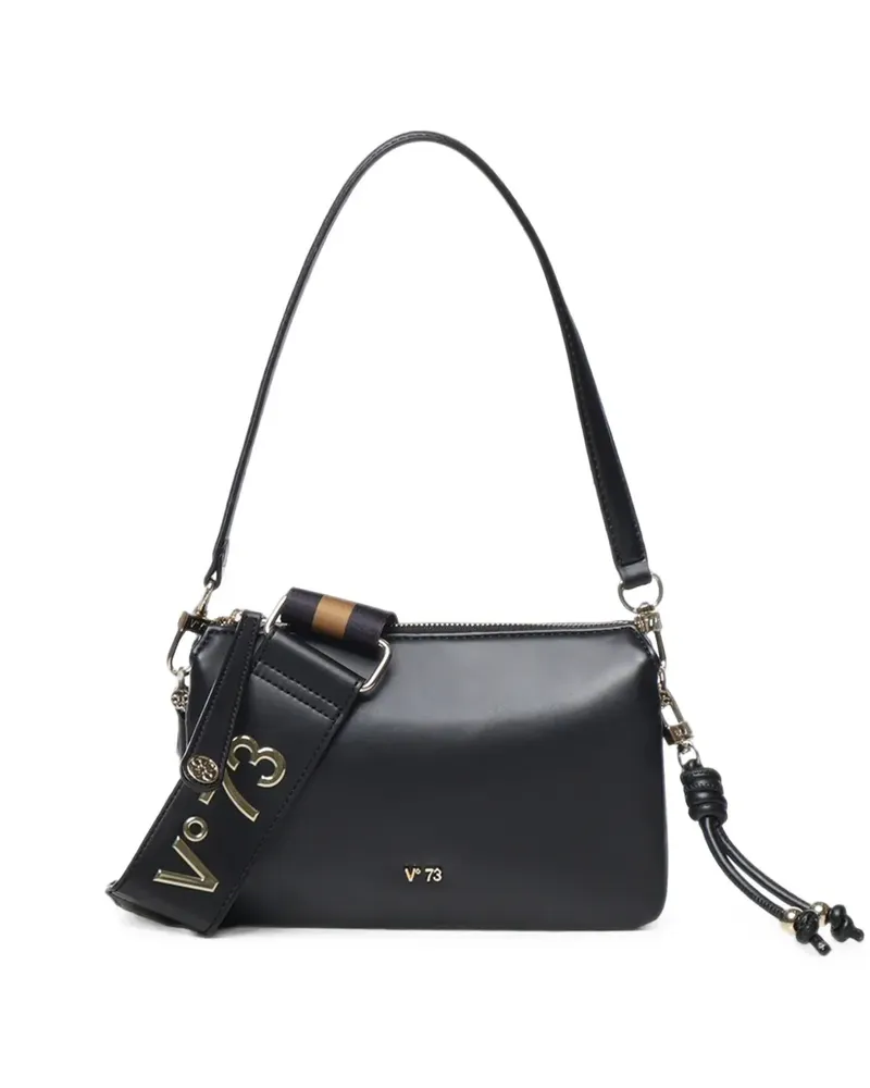 V°73 Zircon logo-plaque knotted shoulder bag - Schwarz Schwarz