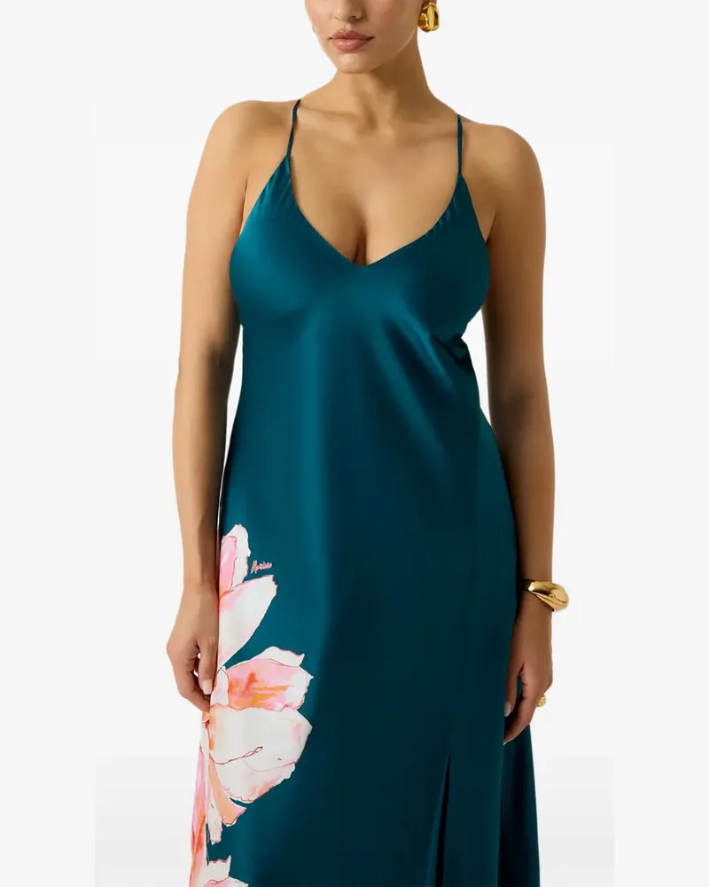 MARCIANO Los Angeles Maxikleid mit Blumen-Print - Grün Grün