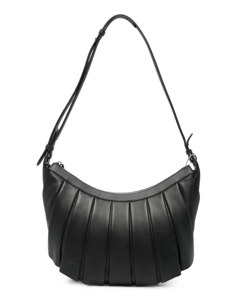 Lacoste M Schultertasche mit Falten - Schwarz Schwarz