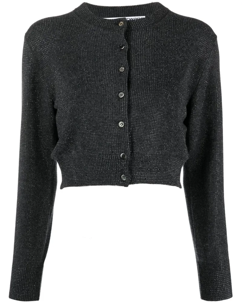 Alexander Wang Cropped-Cardigan mit Glanz - Grau Grau