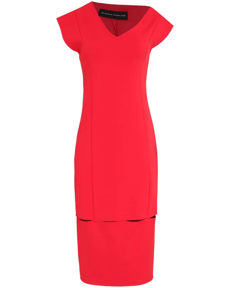 Gloria Coelho Midikleid mit Cut-Outs - Rot Rot