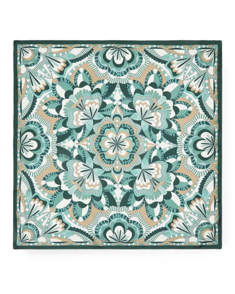 Lancel Motif Floral logo-print silk scarf - Mehrfarbig Mehrfarbig