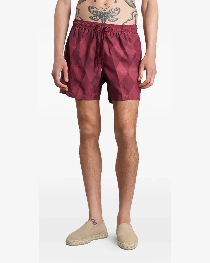 Ballantyne argyle-print swim shorts - Rot Rot