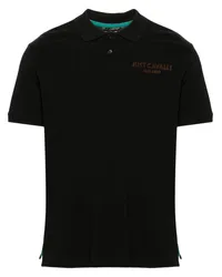 Just Cavalli Poloshirt mit beflocktem Logo Schwarz