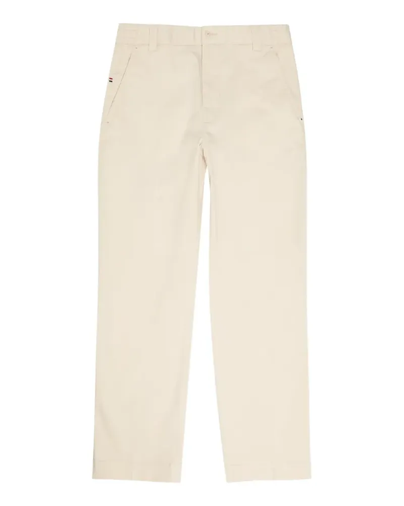 Moncler Gerade Hose mit Logo-Patch - Nude Nude