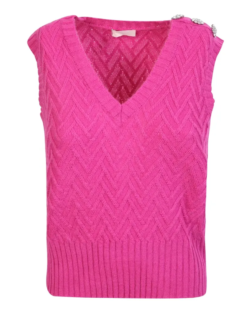 Liu Jo Top mit V-Ausschnitt - Rosa Rosa