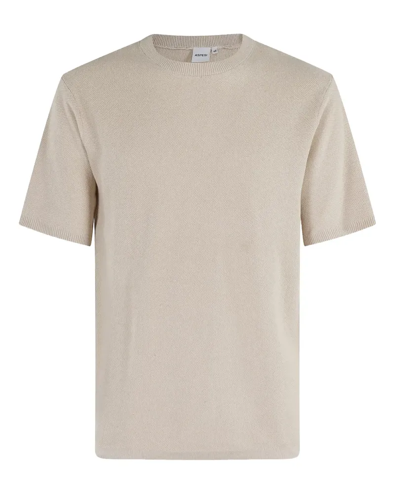 ASPESI Gestricktes T-Shirt - Nude Nude