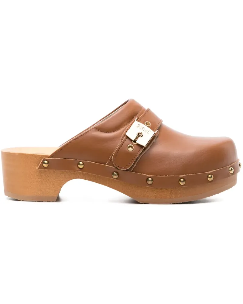 Scholl Pescura Clogs 50mm - Braun Braun