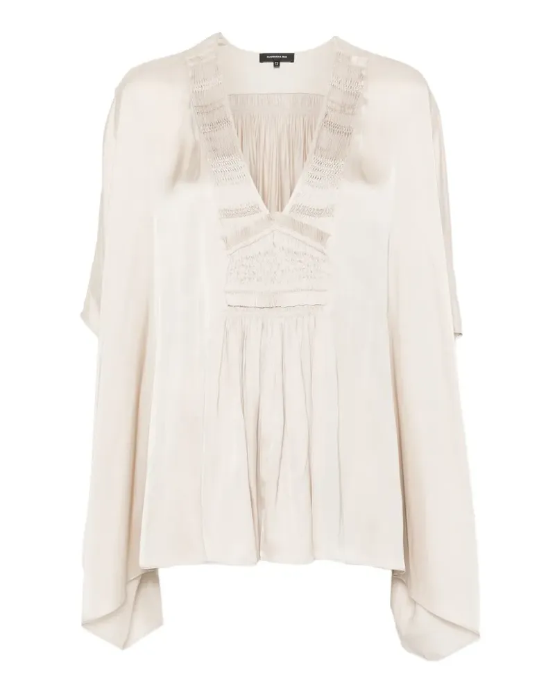 Barbara Bui smocked pleated top - Nude Nude