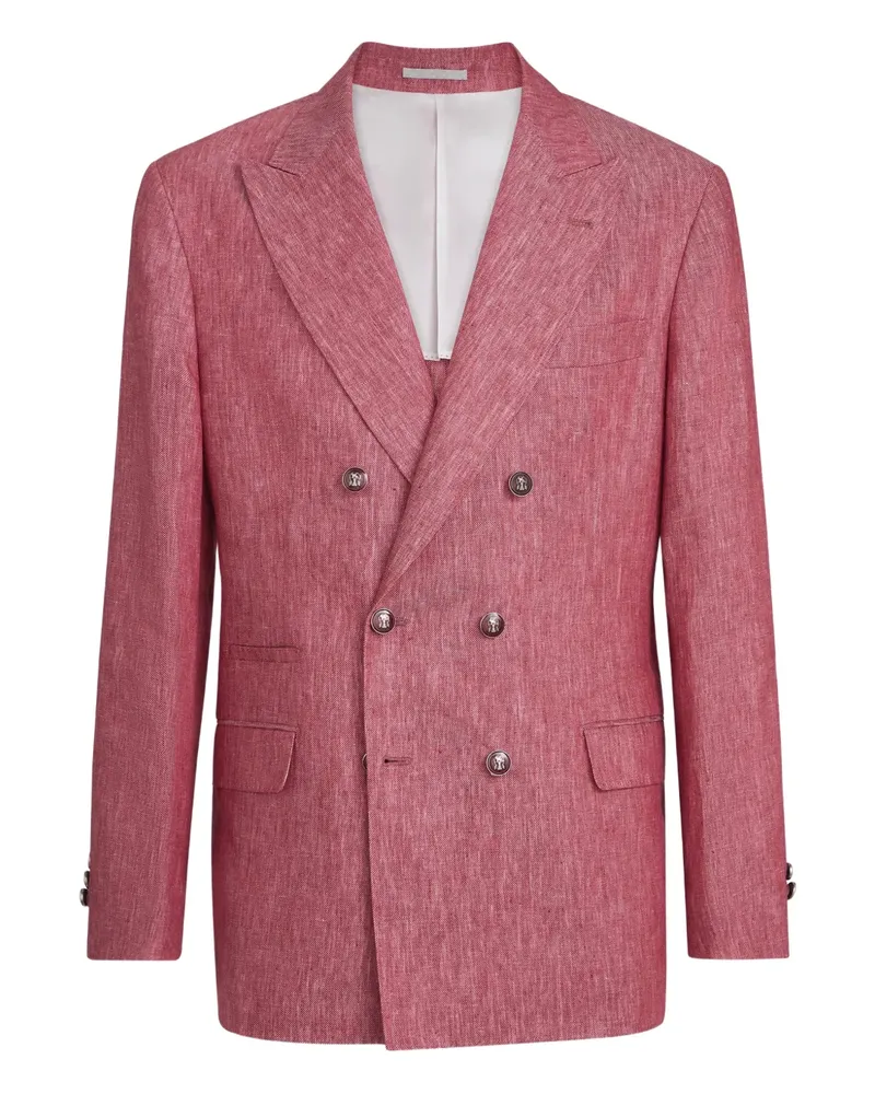 Brunello Cucinelli Jeans-Blazer mit Klappentaschen - Rot Rot