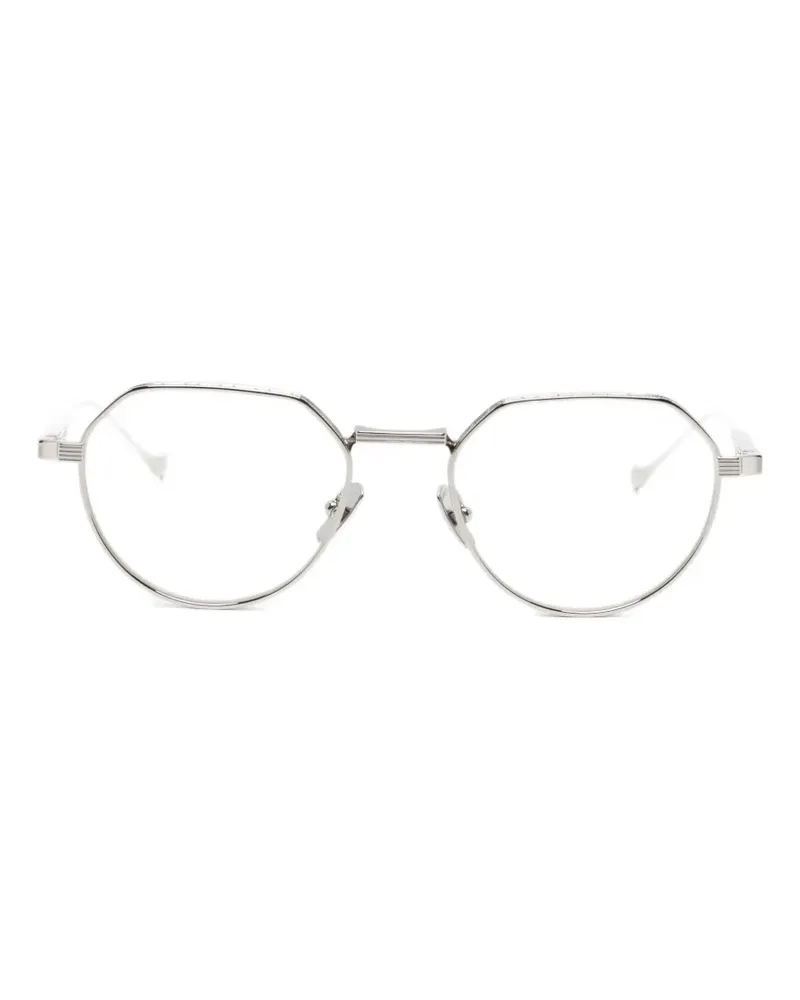 Cutler and Gross Pelham Brille mit geometrischem Gestell - Silber Silber