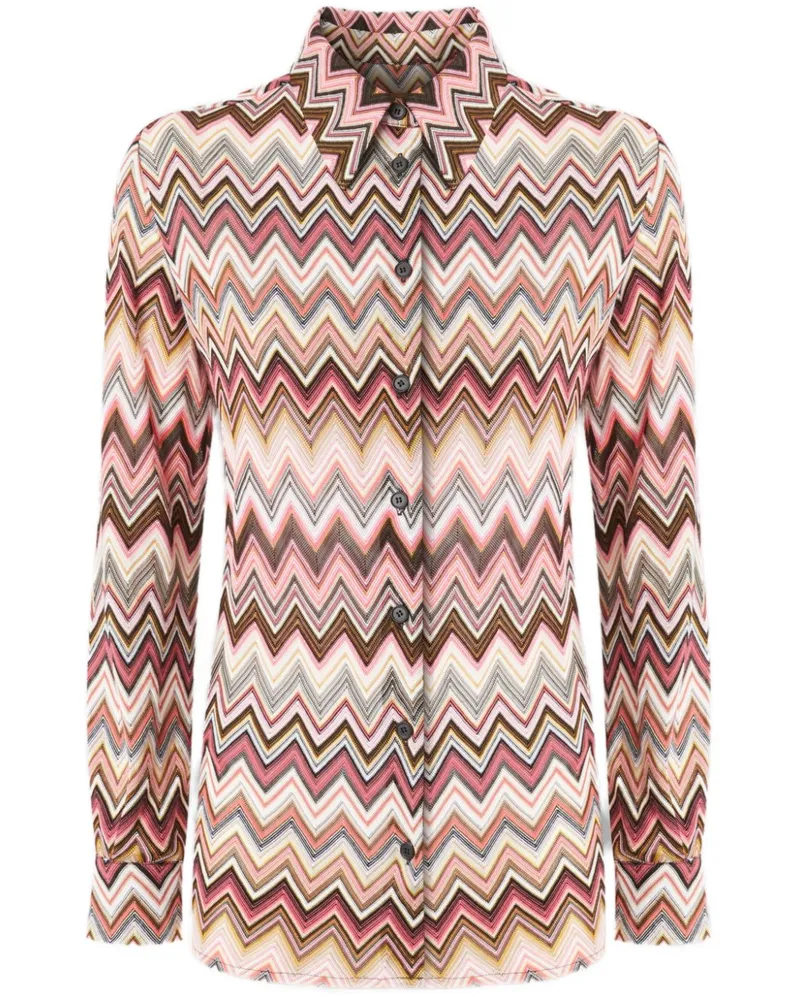Missoni Hemd mit Zickzackmuster - Rosa Rosa