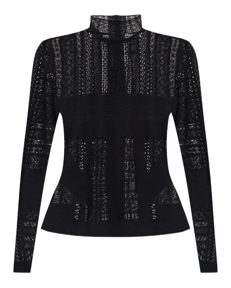 Alexander McQueen lace skull-motif top - Schwarz Schwarz